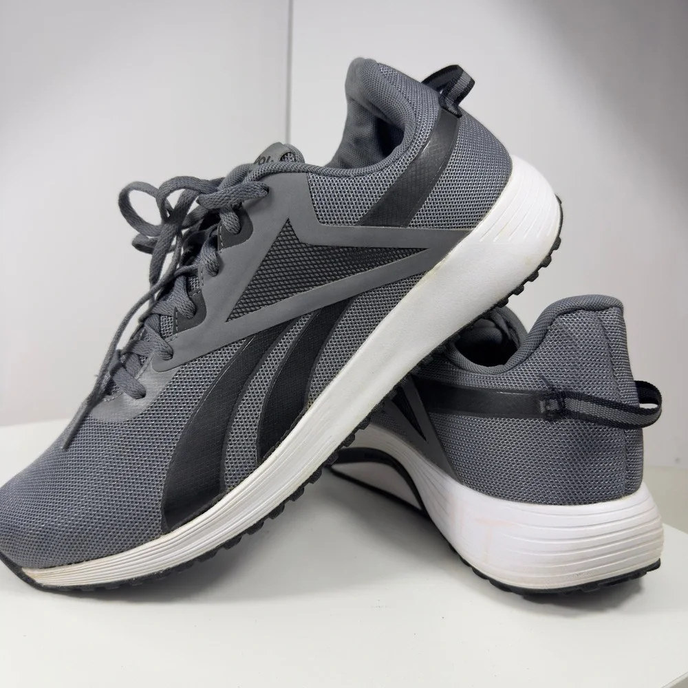 Reebok Lite Plus 3 Men Size 12 Gray White Running Shoes GY3962 Low Top Sneakers